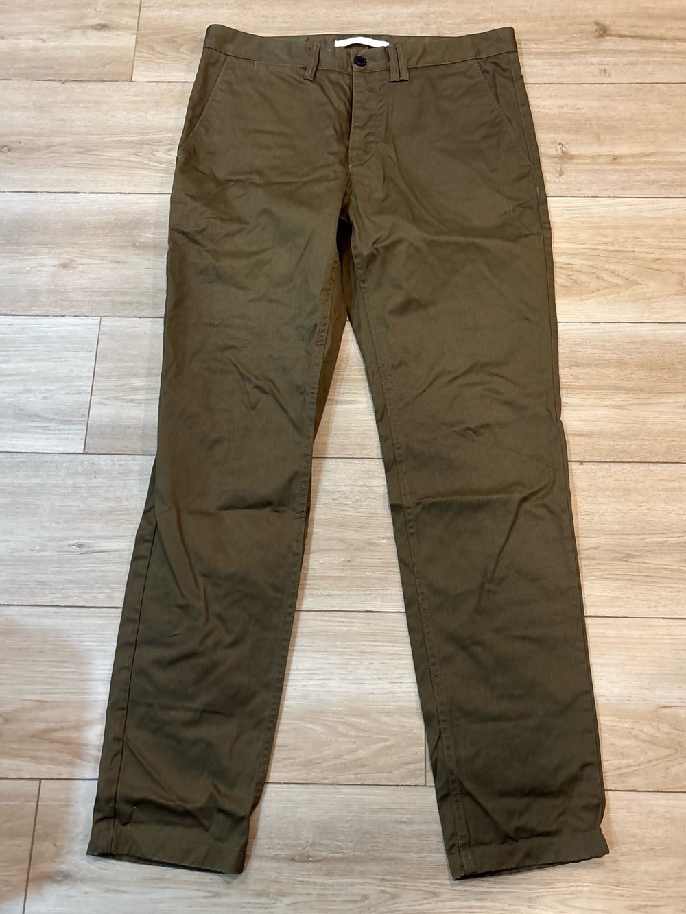 Norse Project New Heavy Chino Pants Slim Fit Olive Green Size 32x31.5